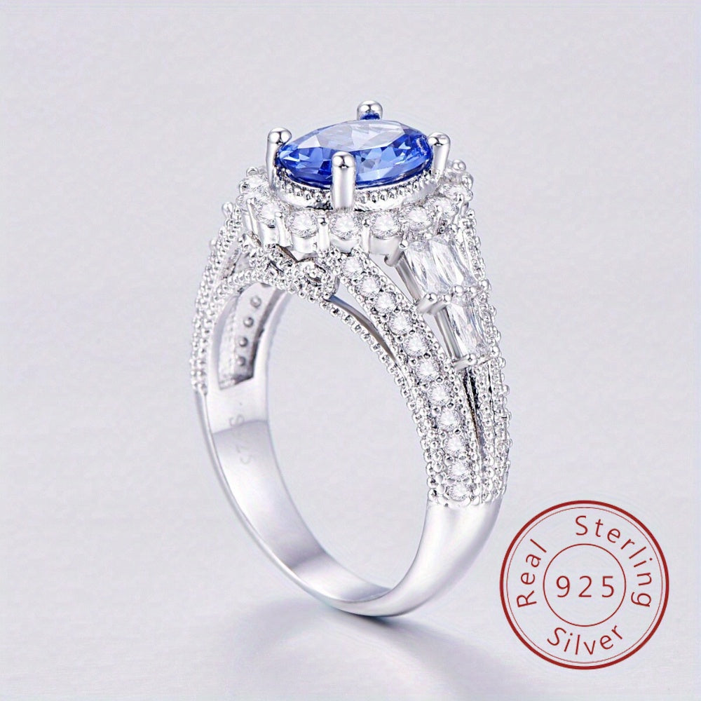 Anillo de boda de plata de ley para mujer para compromiso y joyería de fiesta