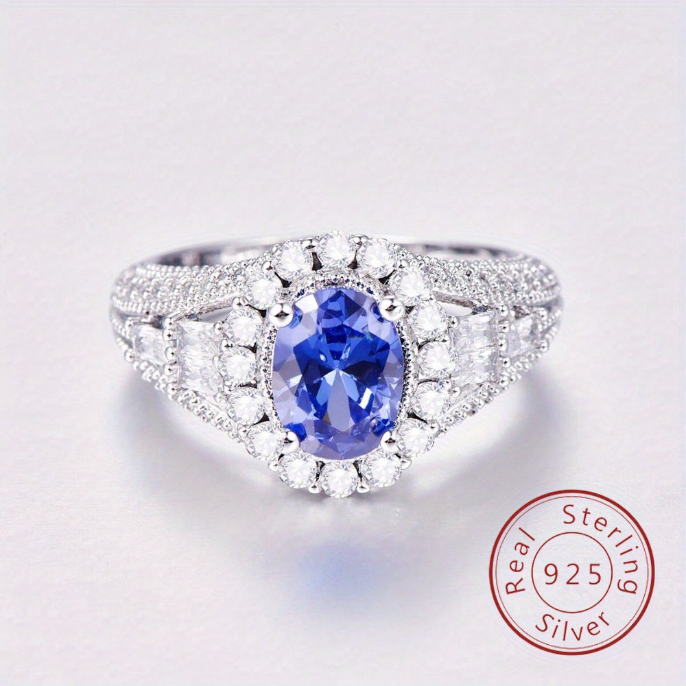 Anillo de boda de plata de ley para mujer para compromiso y joyería de fiesta