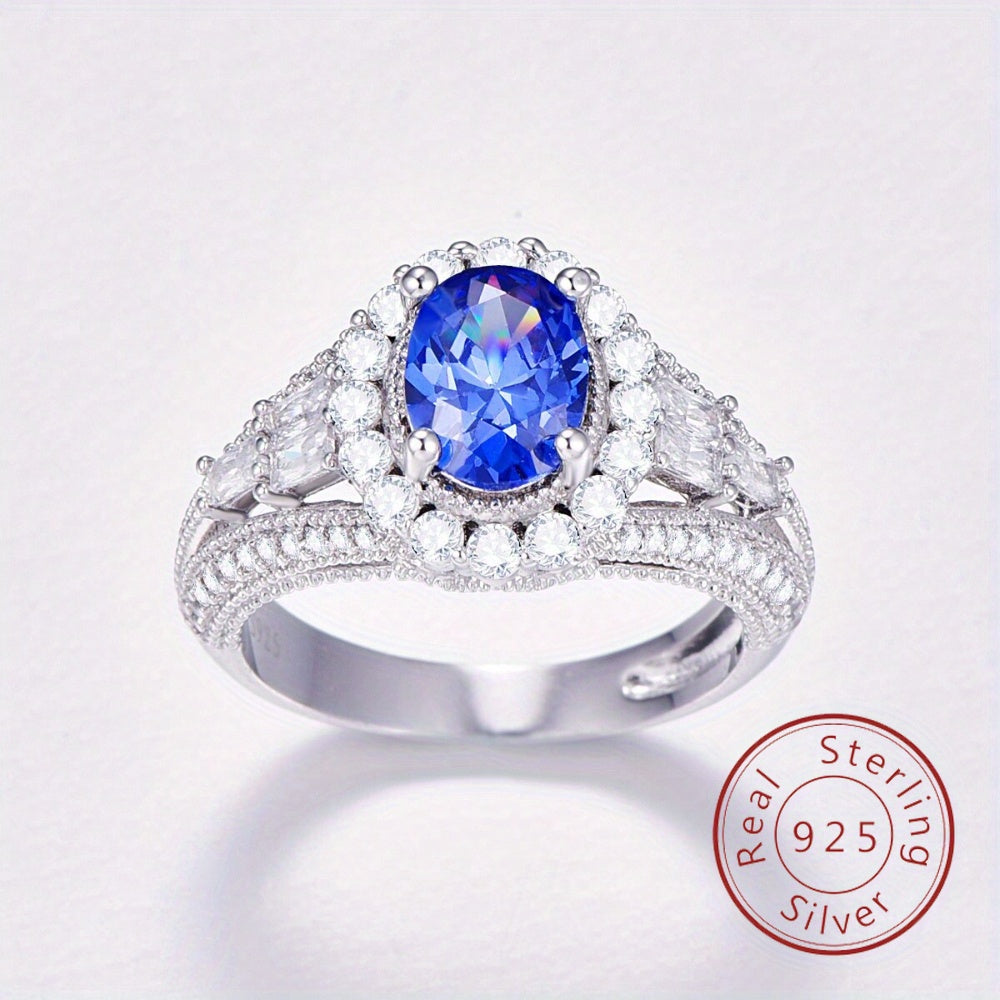 Anillo de boda de plata de ley para mujer para compromiso y joyería de fiesta