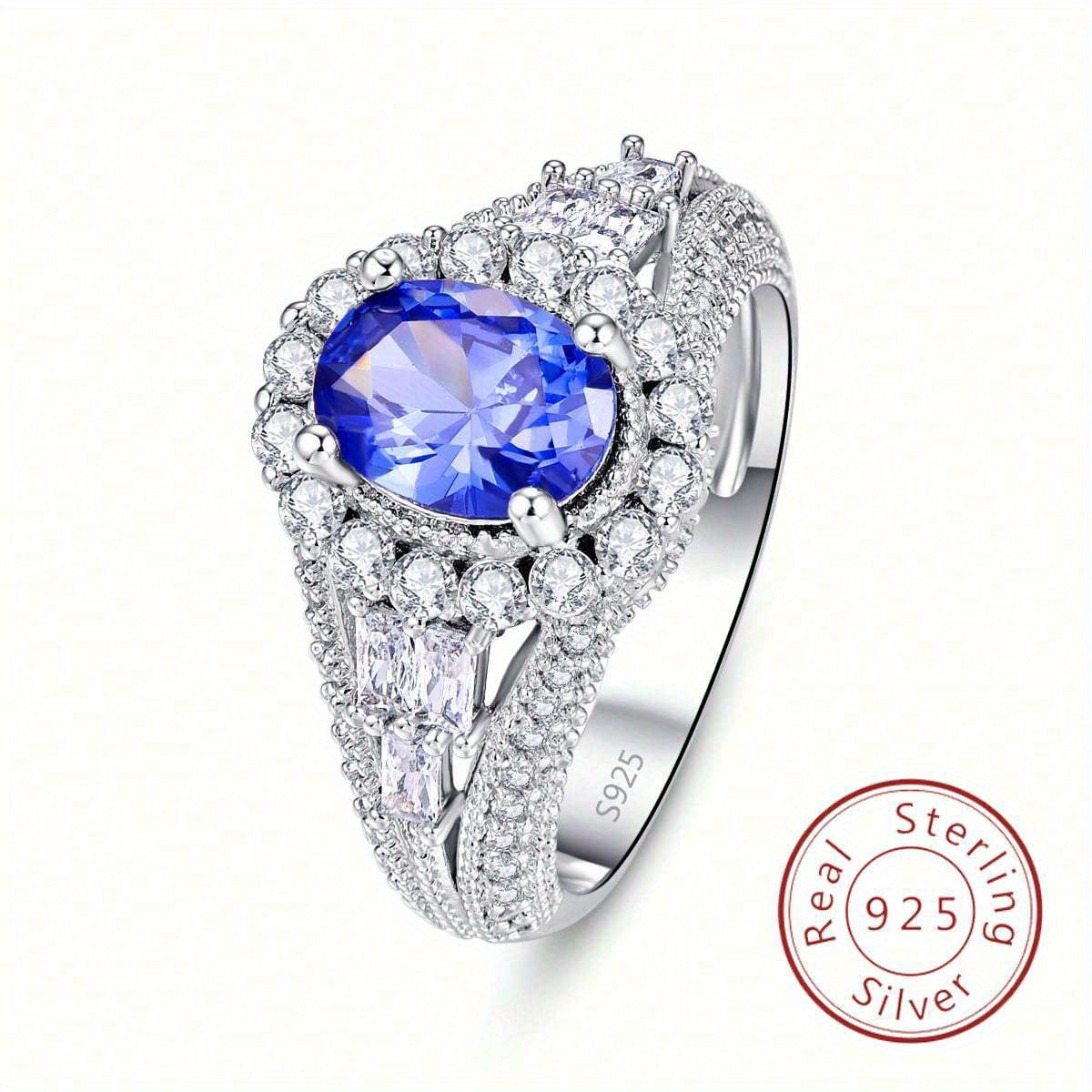 Anillo de boda de plata de ley para mujer para compromiso y joyería de fiesta