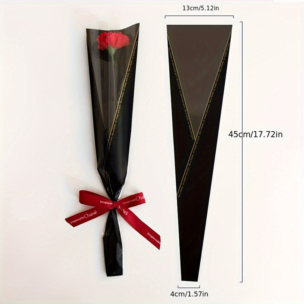 50 Pack Flower Packaging Paper Bags for Small Business Jewelry Display and Gift Wrapping