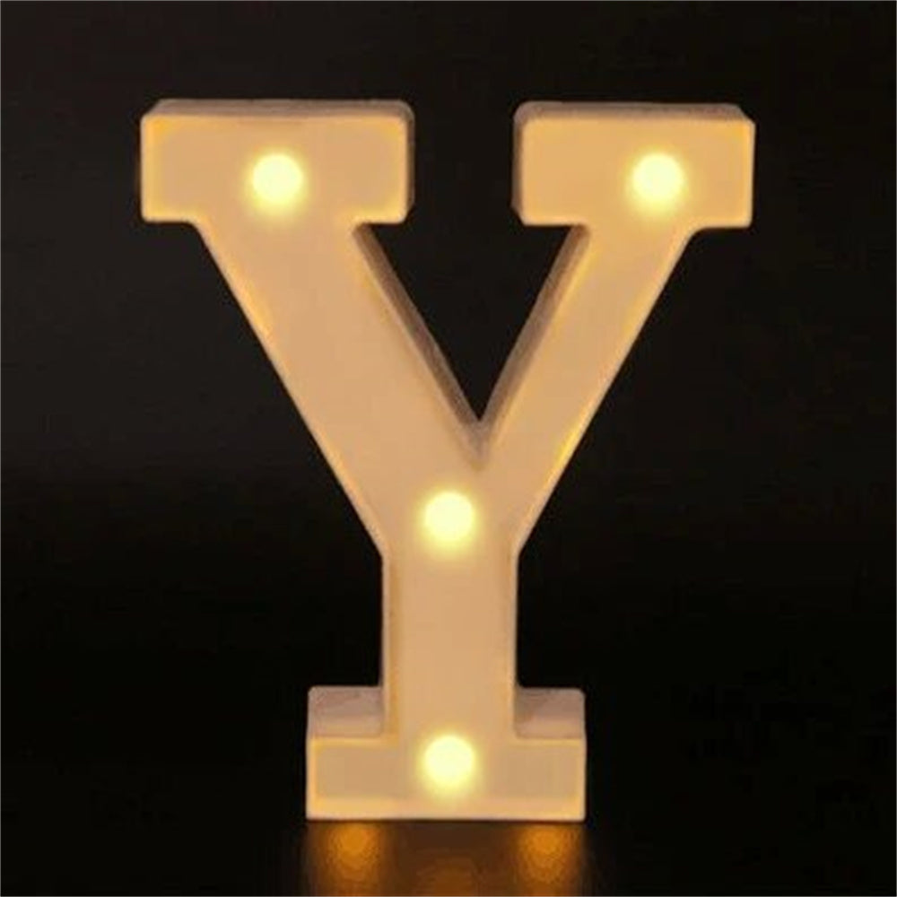 16cm LED Alphabet and Number Night Light Battery Powered Warm White for Home Decor