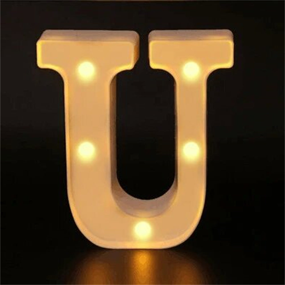 16cm LED Alphabet and Number Night Light Battery Powered Warm White for Home Decor