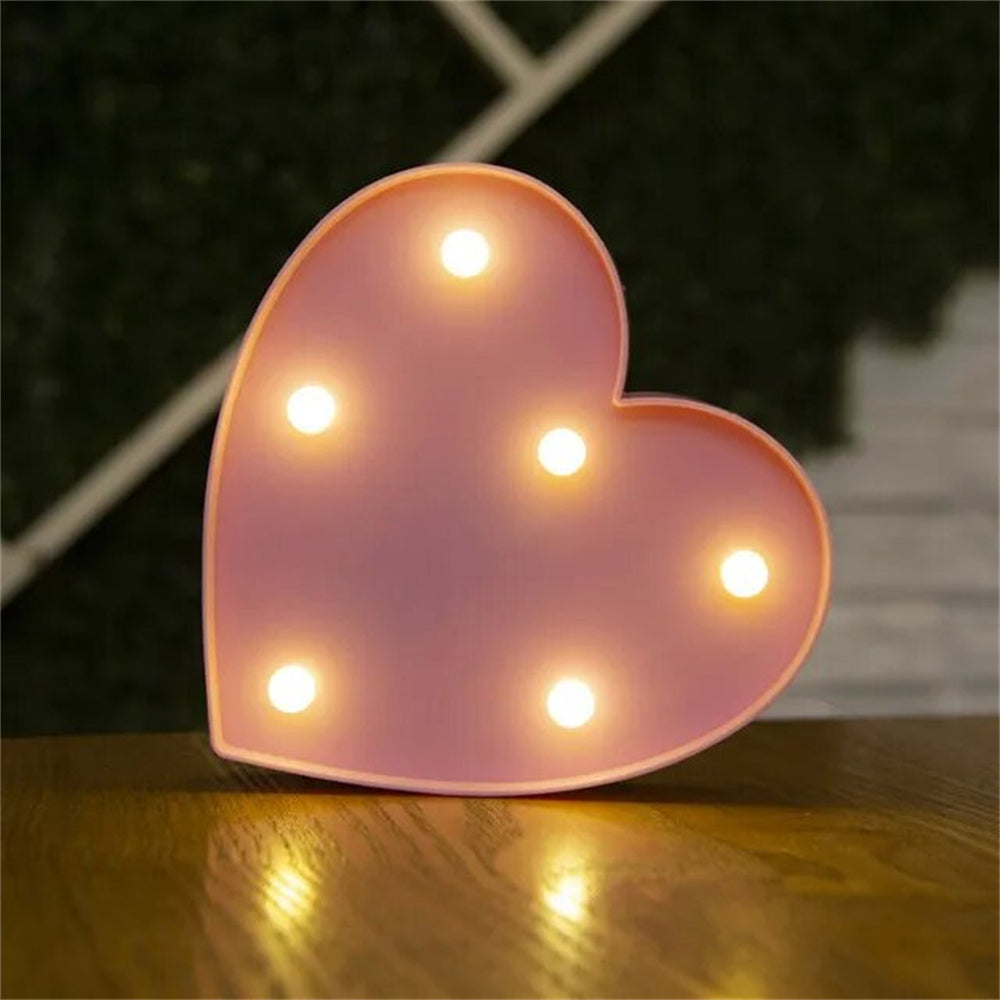 16cm LED Alphabet and Number Night Light Battery Powered Warm White for Home Decor