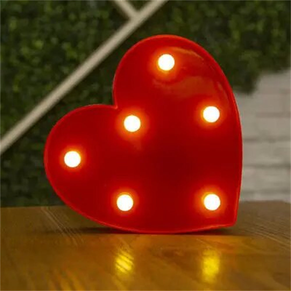 16cm LED Alphabet and Number Night Light Battery Powered Warm White for Home Decor