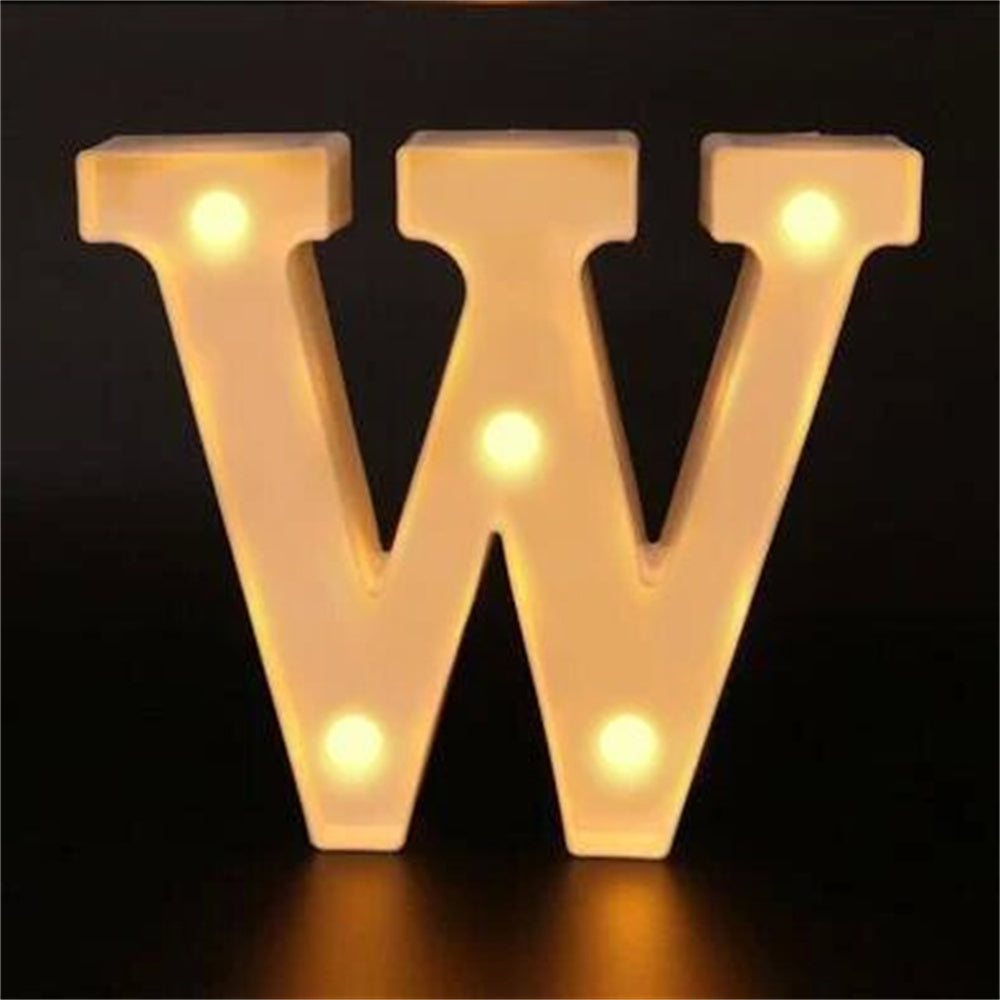 16cm LED Alphabet and Number Night Light Battery Powered Warm White for Home Decor