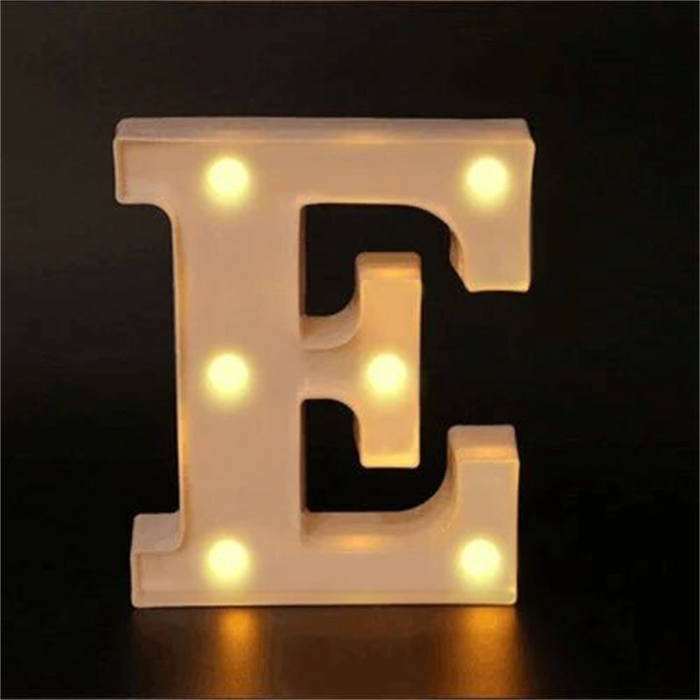 16cm LED Alphabet and Number Night Light Battery Powered Warm White for Home Decor