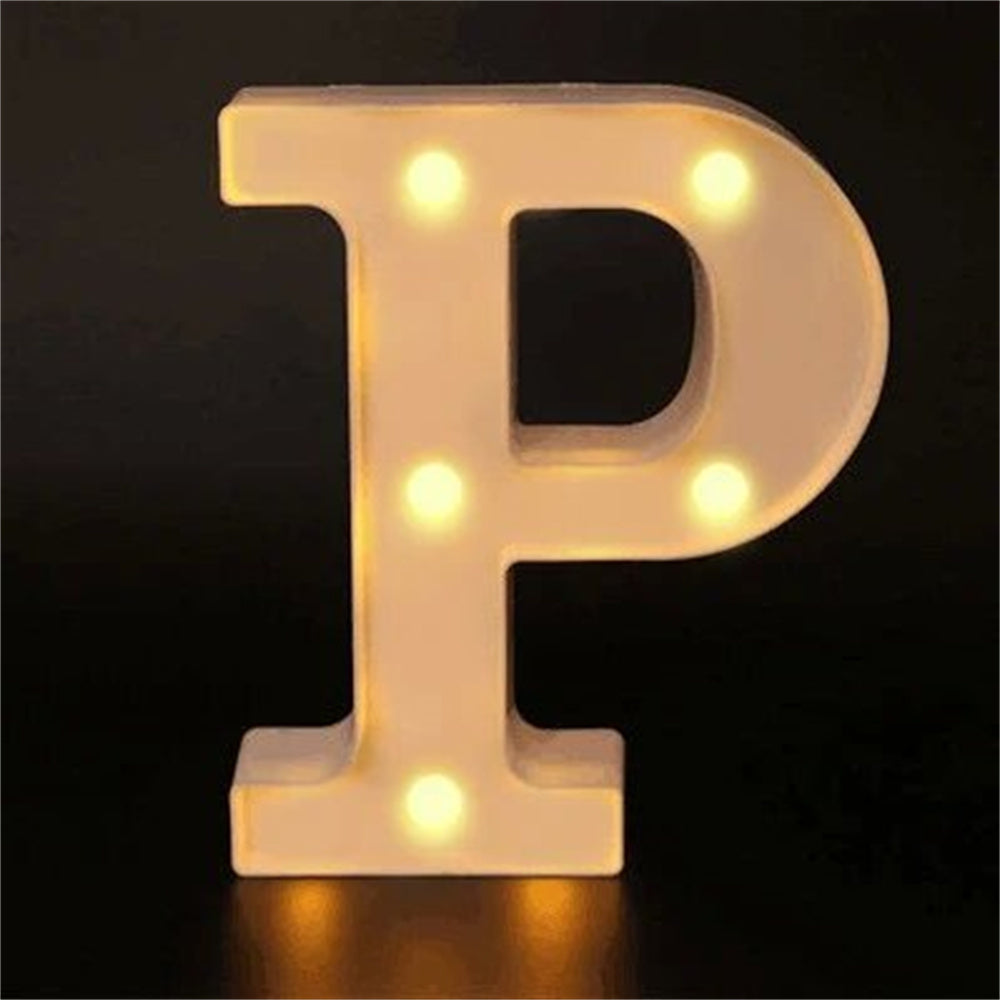 16cm LED Alphabet and Number Night Light Battery Powered Warm White for Home Decor