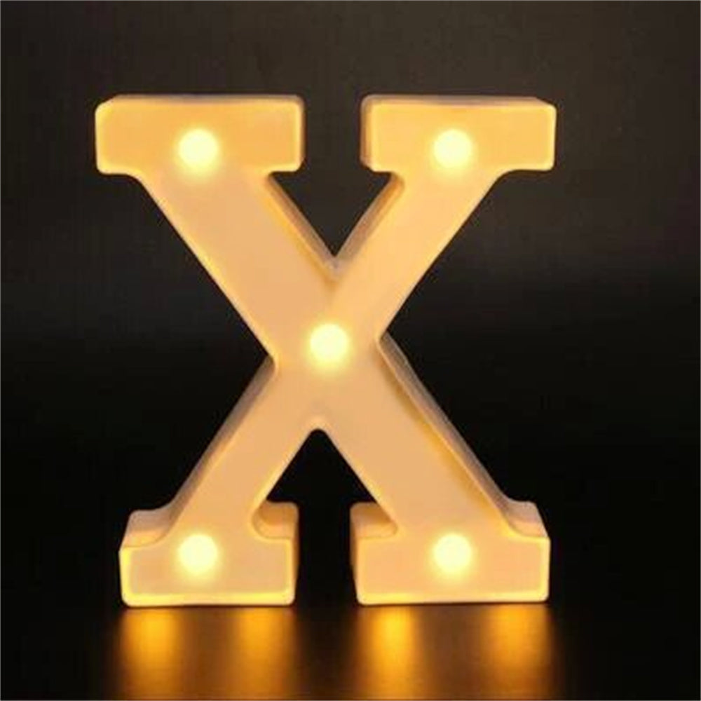 16cm LED Alphabet and Number Night Light Battery Powered Warm White for Home Decor