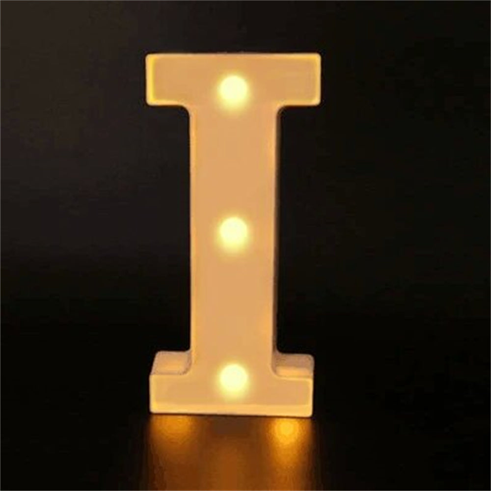 16cm LED Alphabet and Number Night Light Battery Powered Warm White for Home Decor