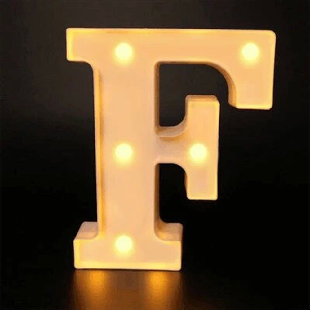 16cm LED Alphabet and Number Night Light Battery Powered Warm White for Home Decor