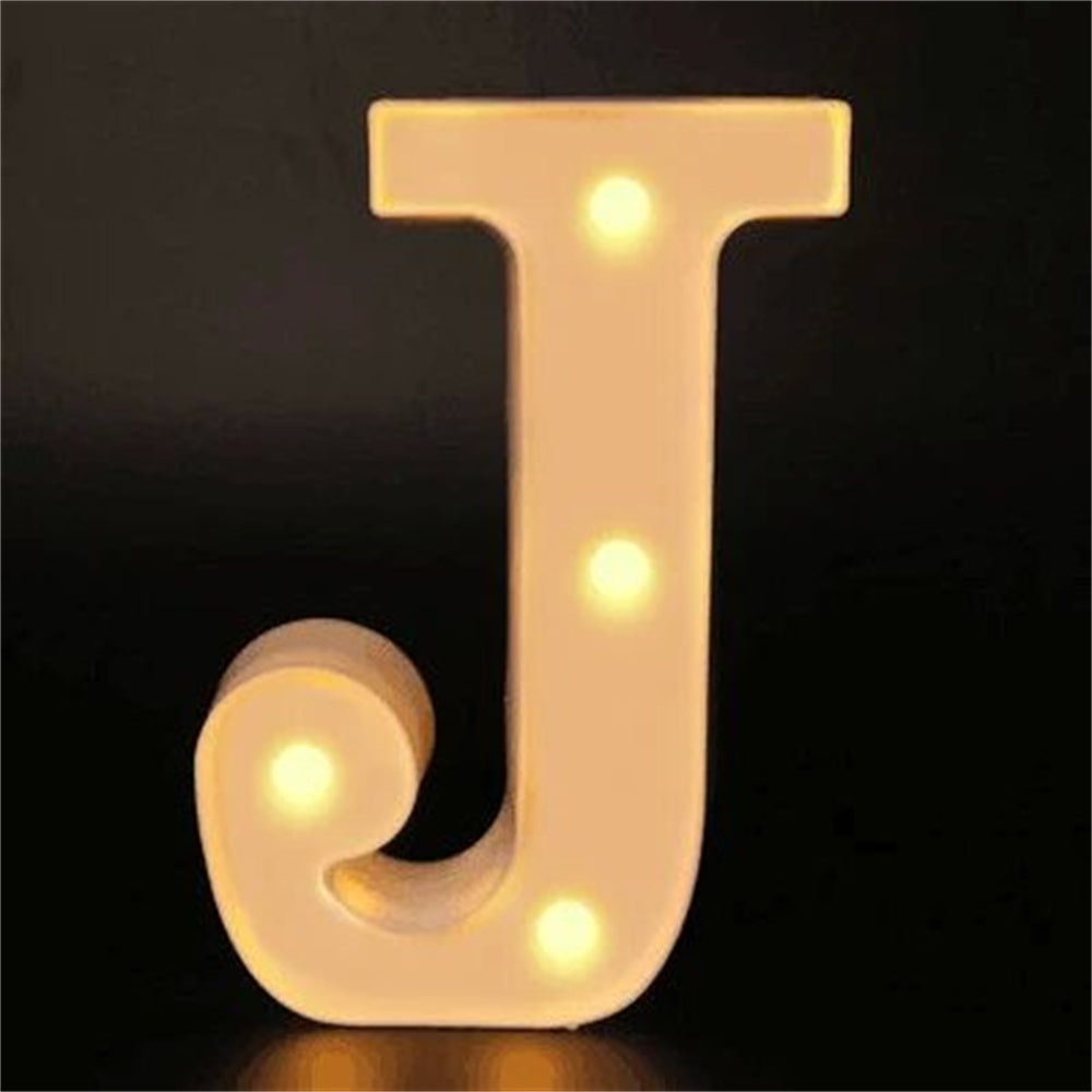 16cm LED Alphabet and Number Night Light Battery Powered Warm White for Home Decor