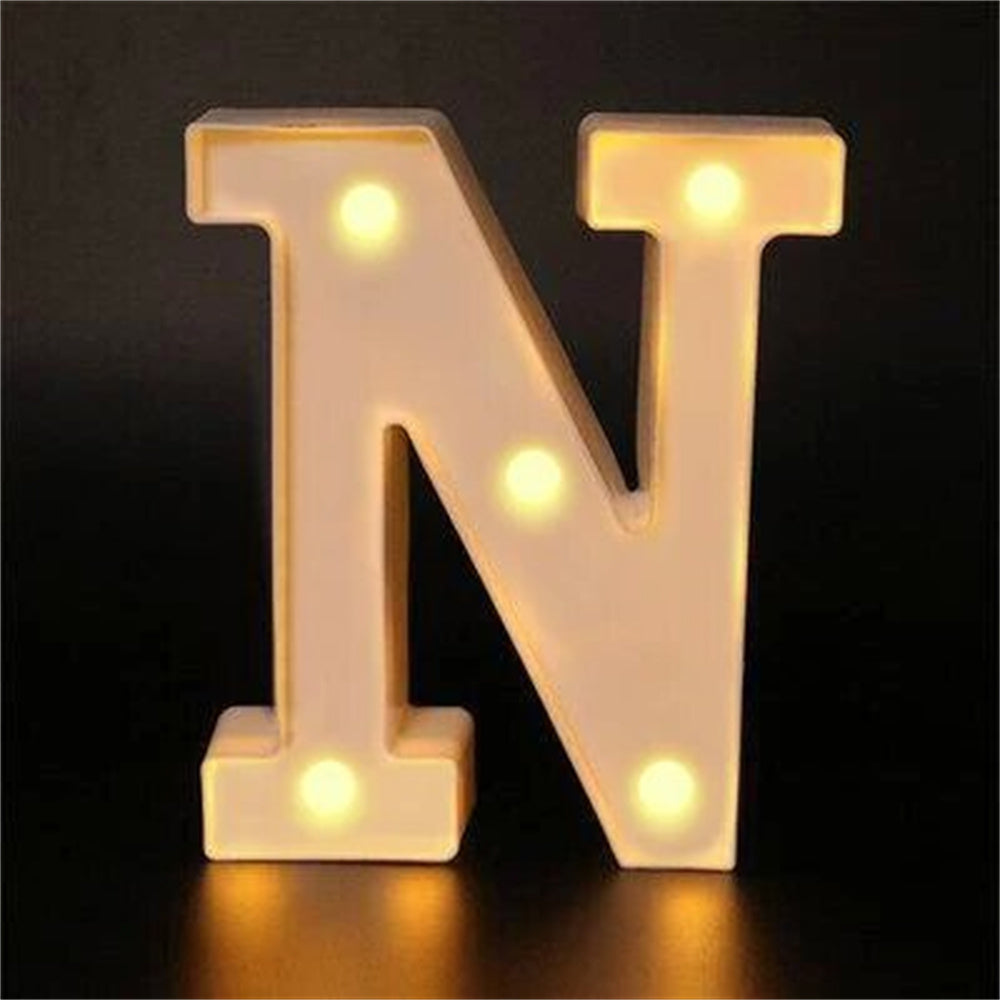 16cm LED Alphabet and Number Night Light Battery Powered Warm White for Home Decor