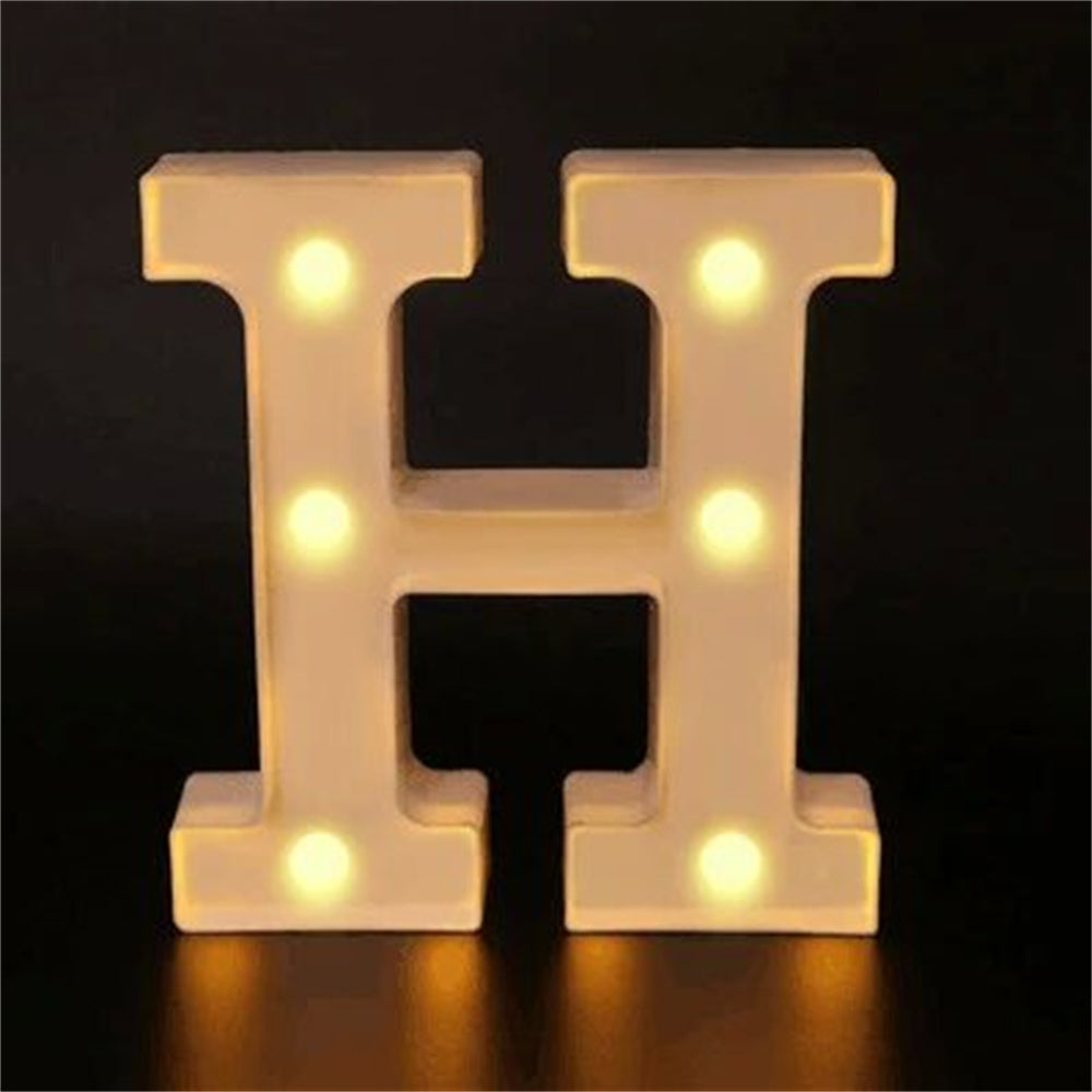 16cm LED Alphabet and Number Night Light Battery Powered Warm White for Home Decor
