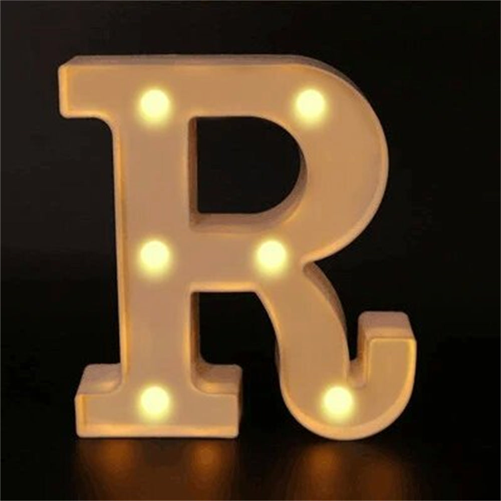 16cm LED Alphabet and Number Night Light Battery Powered Warm White for Home Decor