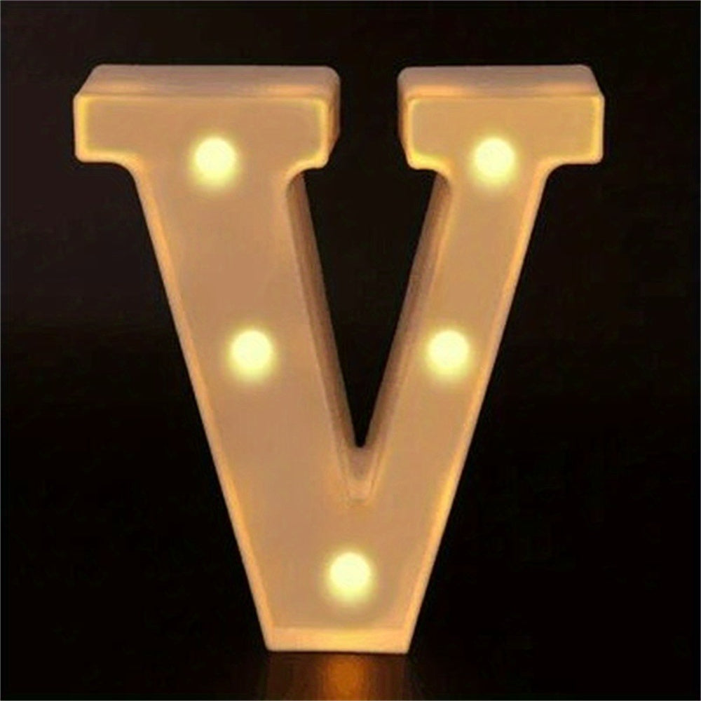 16cm LED Alphabet and Number Night Light Battery Powered Warm White for Home Decor