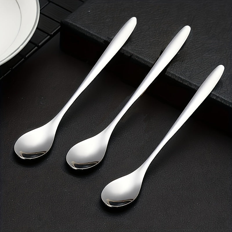 Set of 6 Small Stainless Steel Dessert Spoons for Parties and Weddings