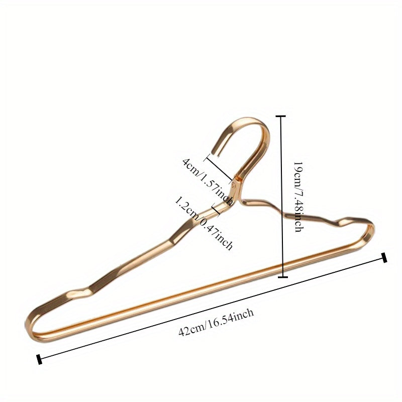 Juego de 10 perchas de metal para ropa con ranuras para los hombros, antideslizantes, secado, organizadores de armario resistentes
