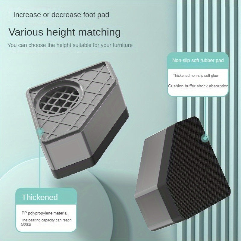 4Pcs Anti-Vibration Pads for Washing Machines and Dryers Rubber Feet Noise Reduction