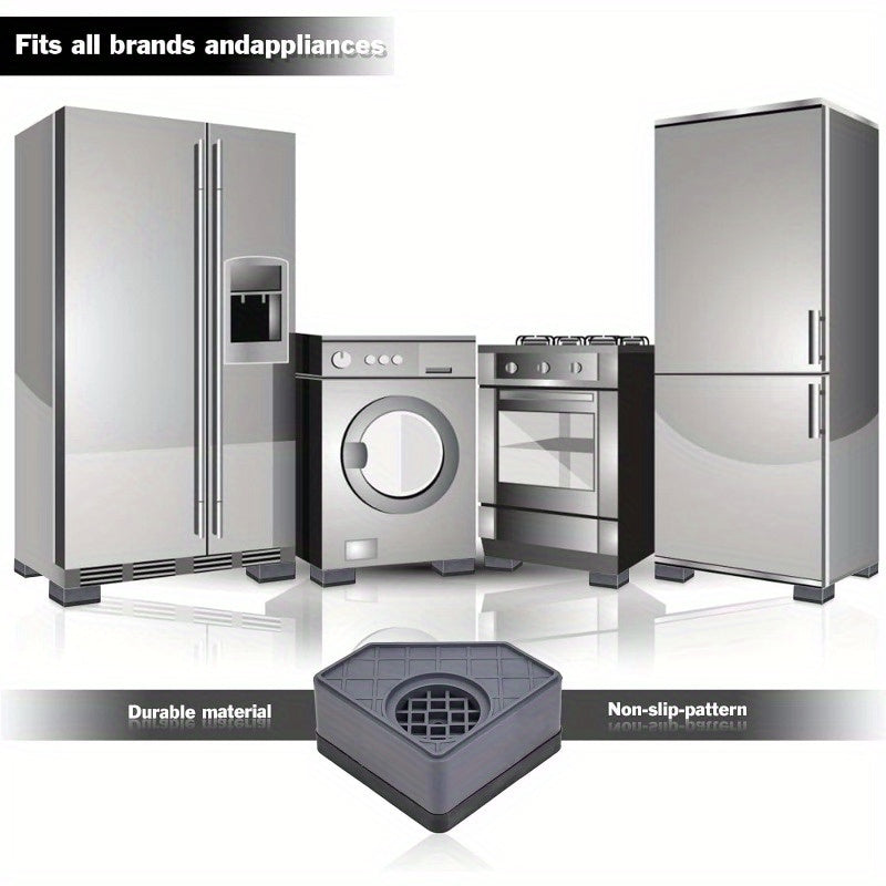 4Pcs Anti-Vibration Pads for Washing Machines and Dryers Rubber Feet Noise Reduction