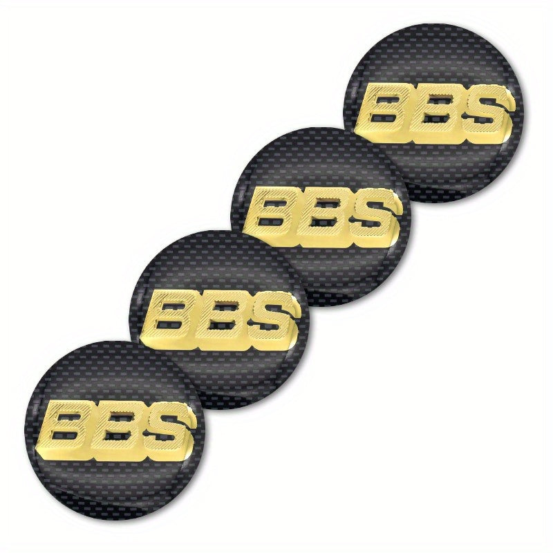 4pcs Car Wheel Hub Center Stickers Aluminum 56mm 3D BBS Logo Decoration