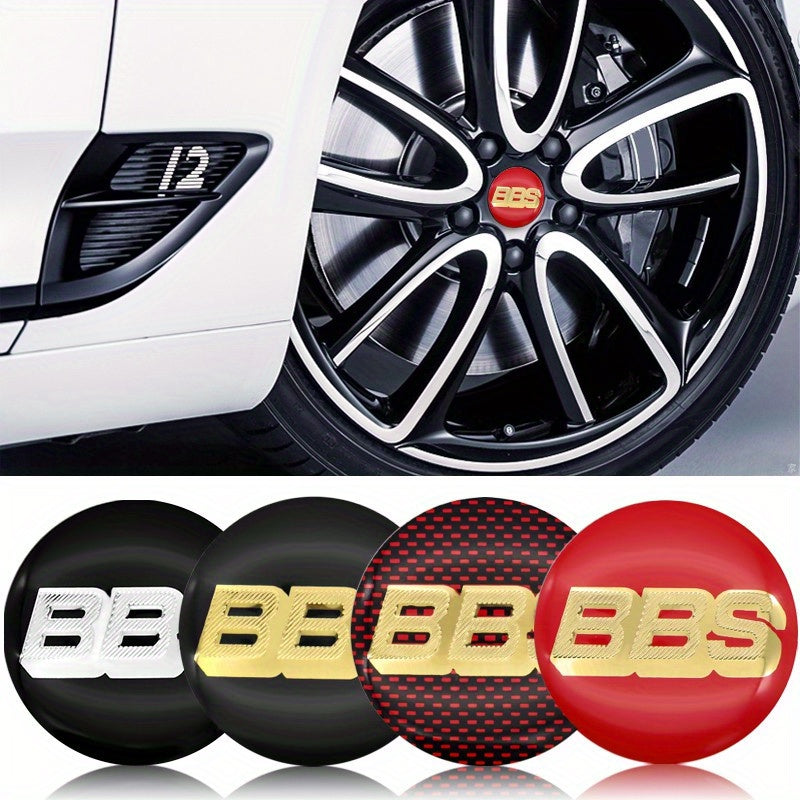 4 шт. наклеек на центр колеса автомобиля из алюминия 56 мм 3D-декорация логотипа BBS