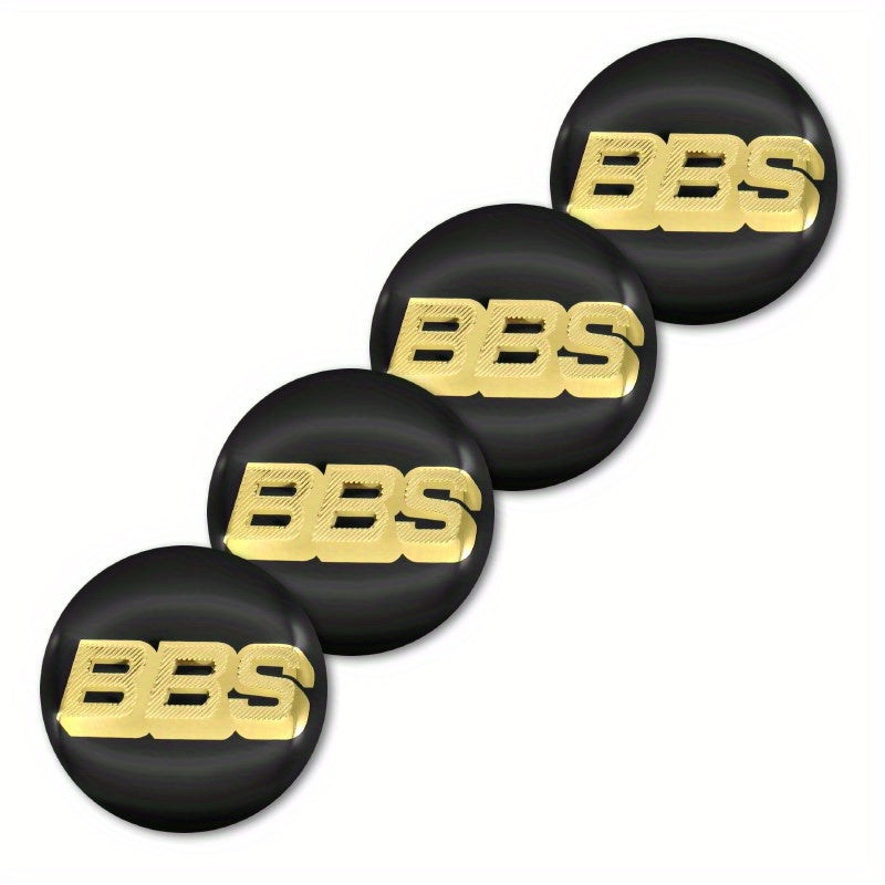 4pcs Car Wheel Hub Center Stickers Aluminum 56mm 3D BBS Logo Decoration