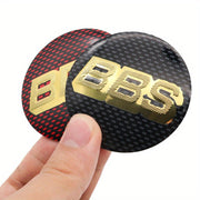 4pcs Car Wheel Hub Center Stickers Aluminum 56mm 3D BBS Logo Decoration