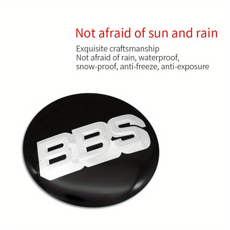 4pcs Car Wheel Hub Center Stickers Aluminum 56mm 3D BBS Logo Decoration