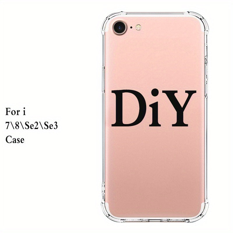Funda personalizada transparente de TPU para teléfono DIY para iPhone 6-15 con protección anticaídas