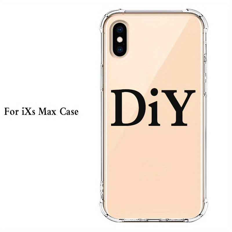 Funda personalizada transparente de TPU para teléfono DIY para iPhone 6-15 con protección anticaídas