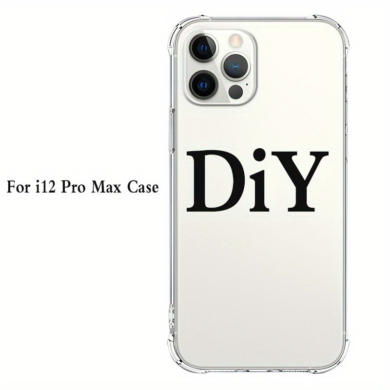 Funda personalizada transparente de TPU para teléfono DIY para iPhone 6-15 con protección anticaídas