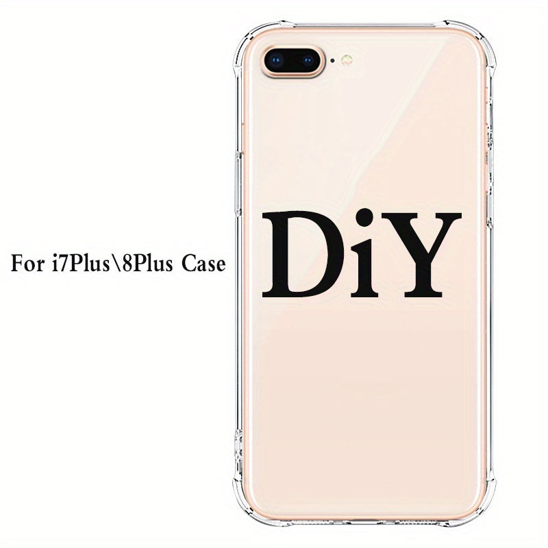 Funda personalizada transparente de TPU para teléfono DIY para iPhone 6-15 con protección anticaídas
