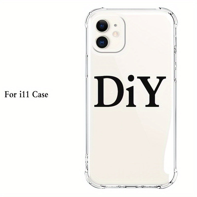 Funda personalizada transparente de TPU para teléfono DIY para iPhone 6-15 con protección anticaídas