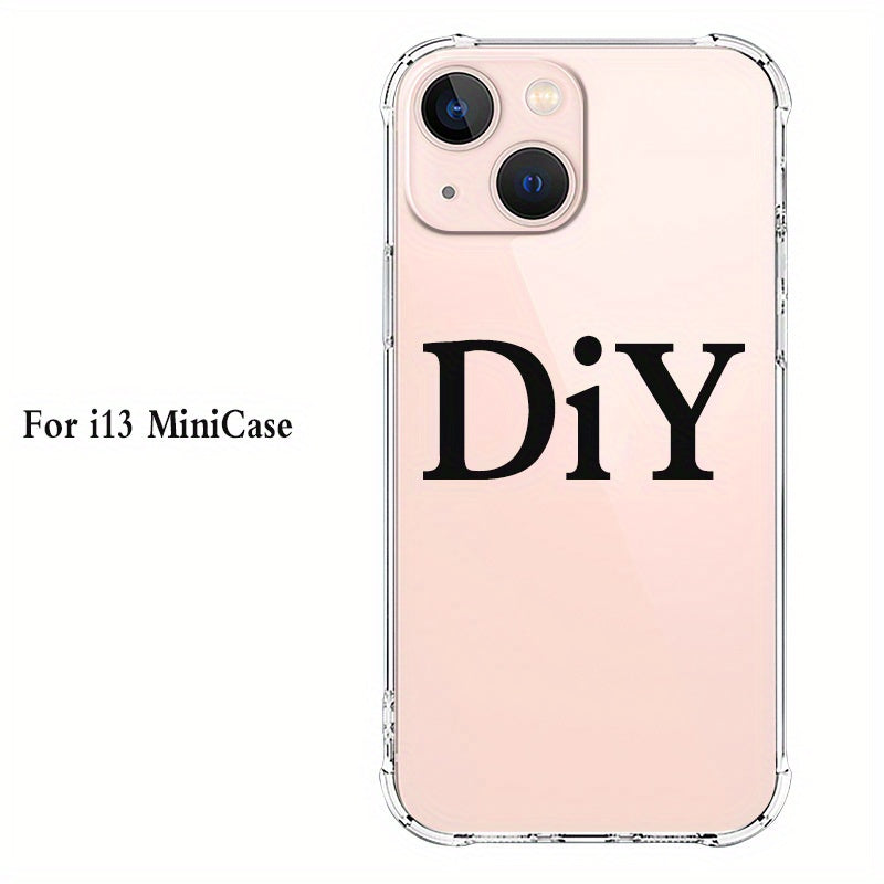 Funda personalizada transparente de TPU para teléfono DIY para iPhone 6-15 con protección anticaídas