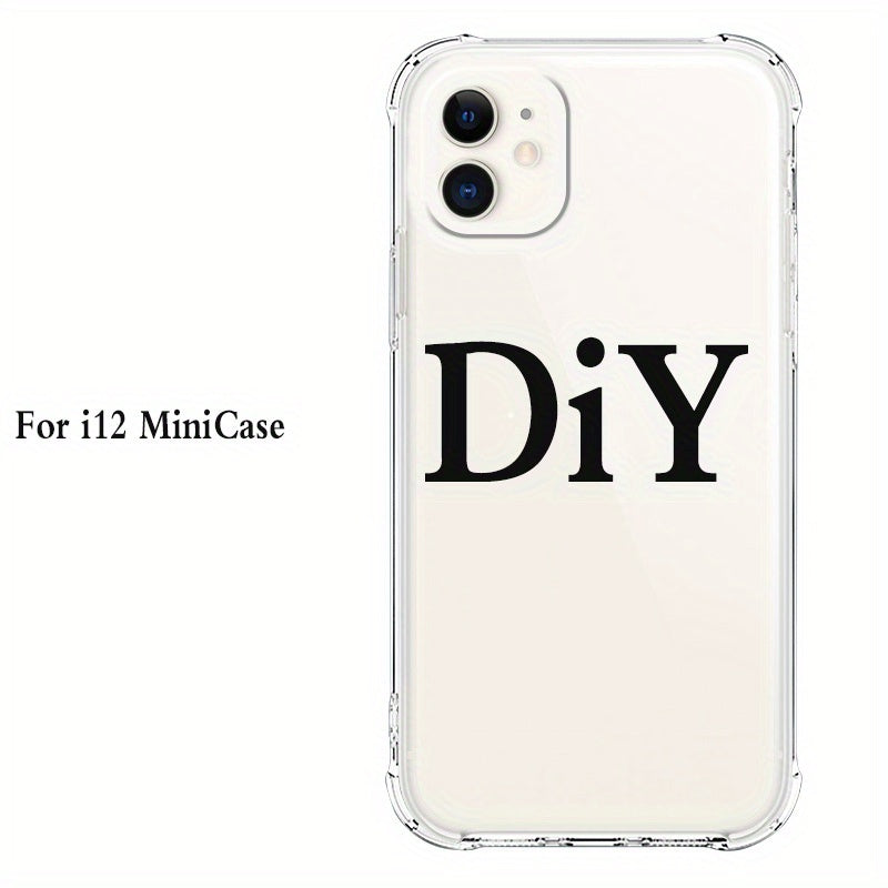 Funda personalizada transparente de TPU para teléfono DIY para iPhone 6-15 con protección anticaídas