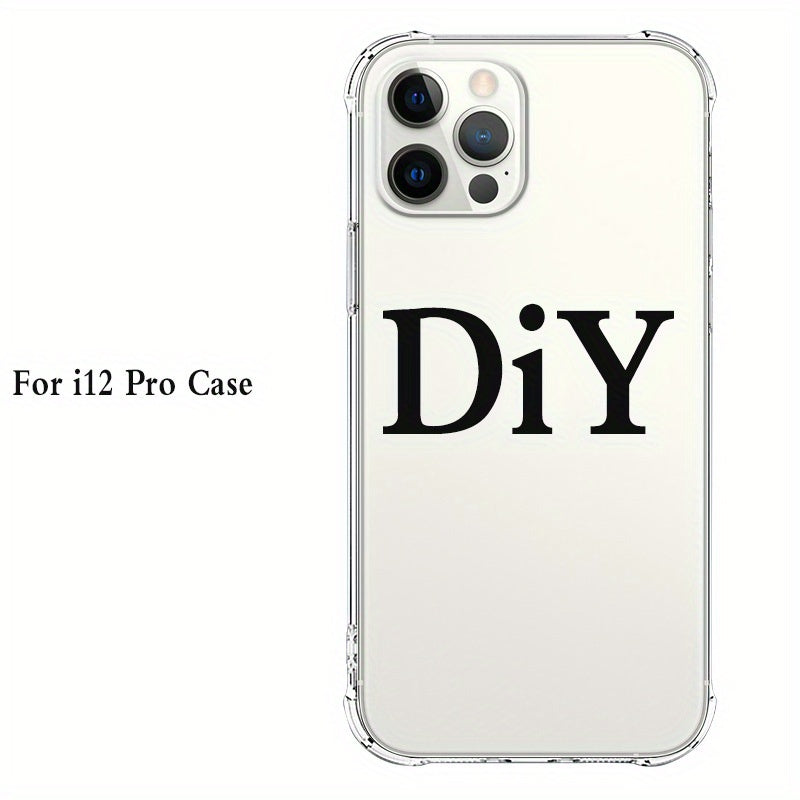 Funda personalizada transparente de TPU para teléfono DIY para iPhone 6-15 con protección anticaídas