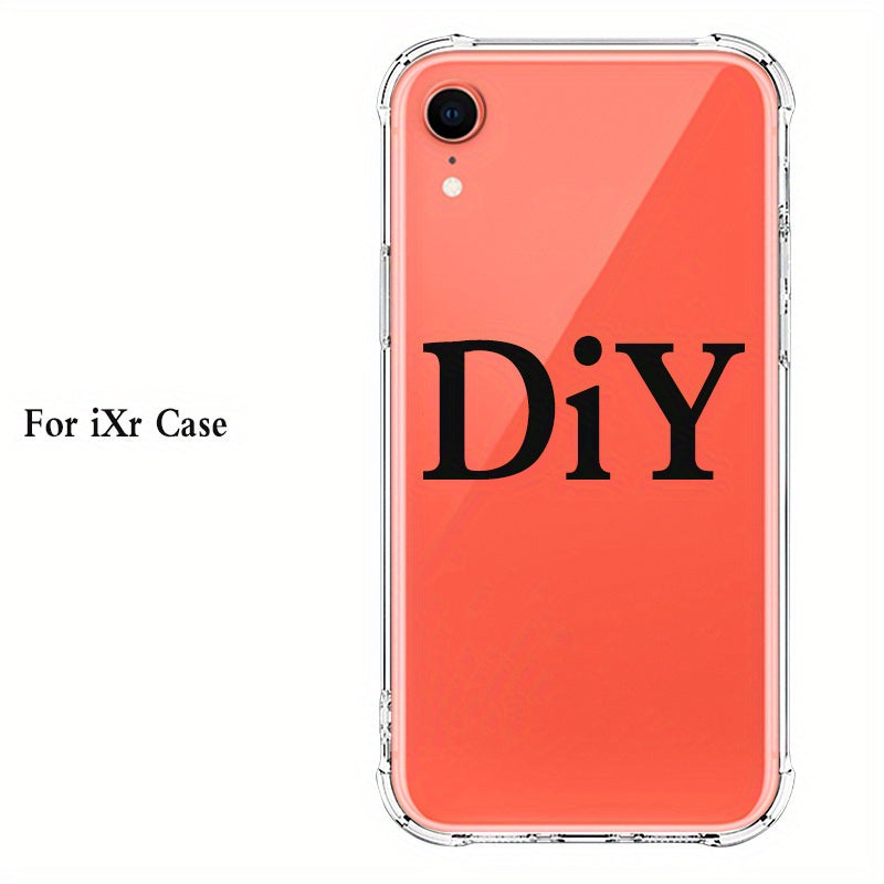 Funda personalizada transparente de TPU para teléfono DIY para iPhone 6-15 con protección anticaídas