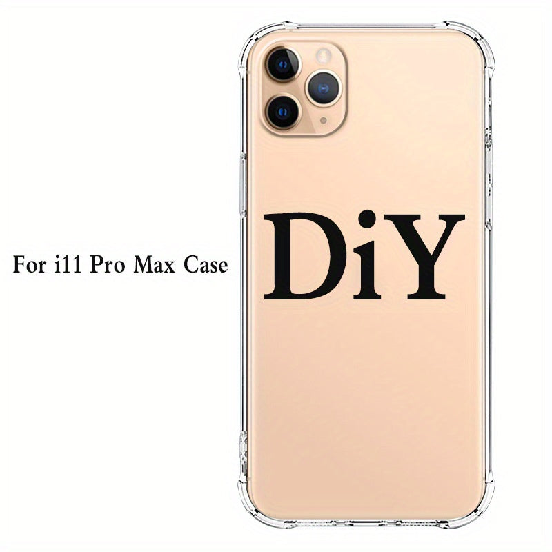 Funda personalizada transparente de TPU para teléfono DIY para iPhone 6-15 con protección anticaídas