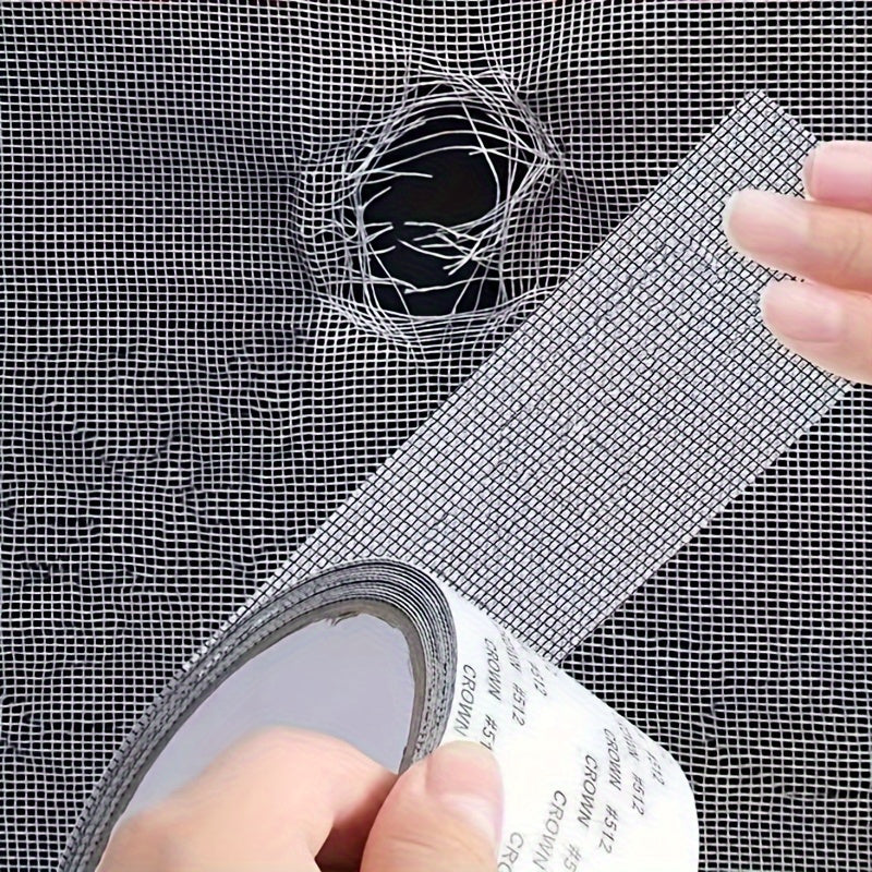 Cinta de reparación de malla autoadhesiva para pantallas de mosquitos en ventanas