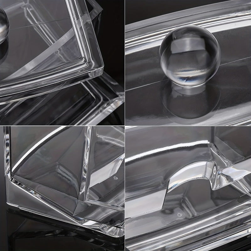 Akriel hammom uchun tashkilotchisi, paxta cho'tkalar, padlar va to'pchalarga mo'ljallangan, shaffof, elektrsiz