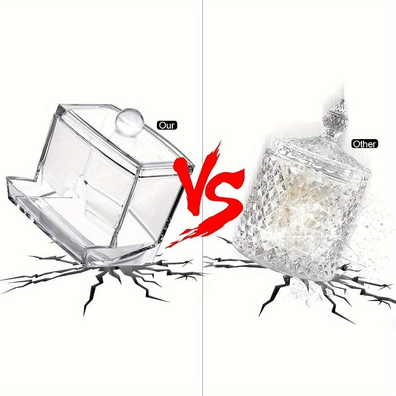 Akriel hammom uchun tashkilotchisi, paxta cho'tkalar, padlar va to'pchalarga mo'ljallangan, shaffof, elektrsiz