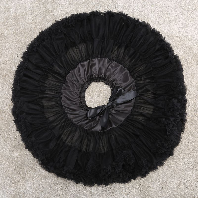 White Lolita Style Tulle Crinoline Skirt for Cosplay and Dresses Polyester Puffy Insert Hand Washable Valentine’s Day