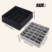 Drawer Organizer with 24 Grids Collapsible Closet Divider for Socks Underwear Ties