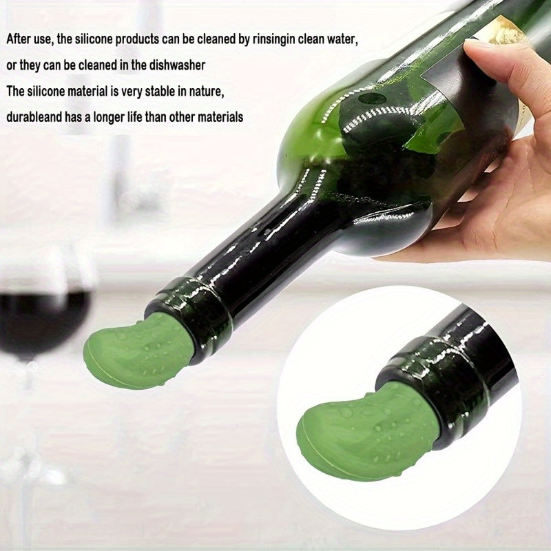 Funny Pickle Wine Stopper Reusable Silicone Gadget for Wine Lovers