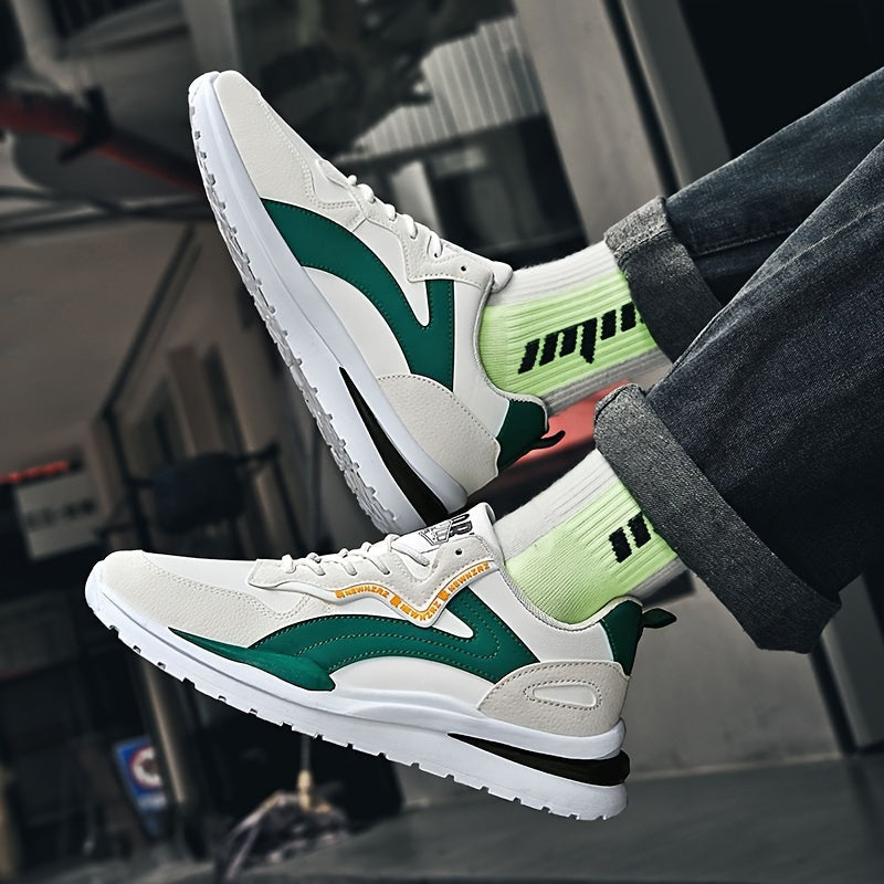 Мужские кроссовки для катания на скейтборде, повседневные нескользящие кроссовки из искусственной кожи для активного отдыха