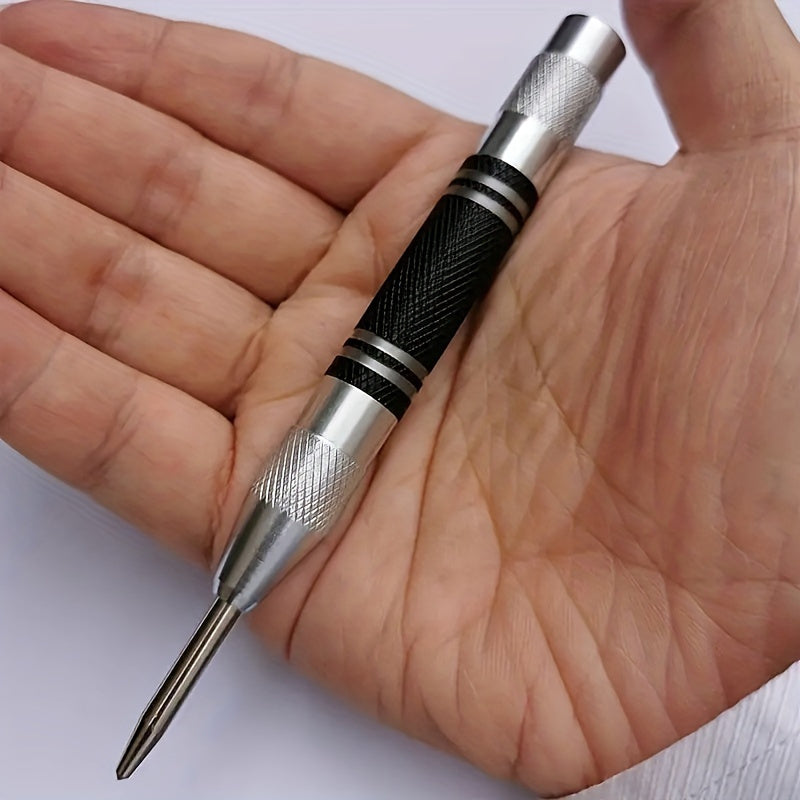 2PCS Tungsten Steel Auto Center Punch Adjustable Spring Loaded Marking Tool