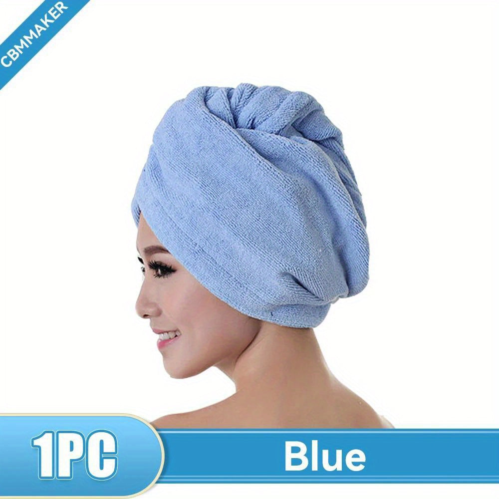 Absorbent Microfiber Hair Towel Cap for Quick Drying and Hair Care