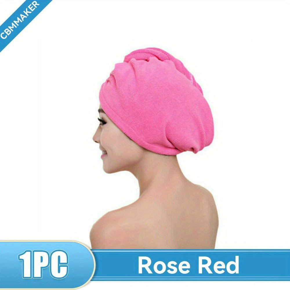 Absorbent Microfiber Hair Towel Cap for Quick Drying and Hair Care
