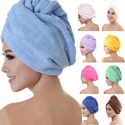 Absorbent Microfiber Hair Towel Cap for Quick Drying and Hair Care